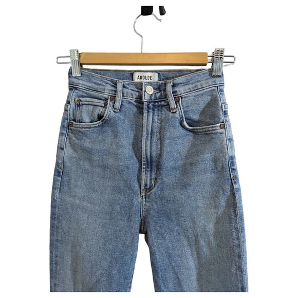 Agolde Pinch Waist Light Wash Slim Jeans Size 24 - Picture 5 of 10